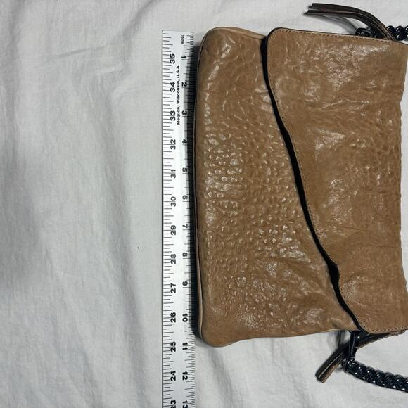 Maxon Collection Purse  Tan  Leather Crossbody Made in  Italy Classic - Picture 8 of 16